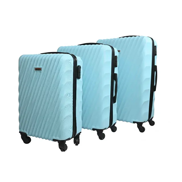 Set de 3 valises bleu ciel