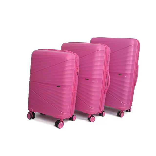 Set de 3 valises roses