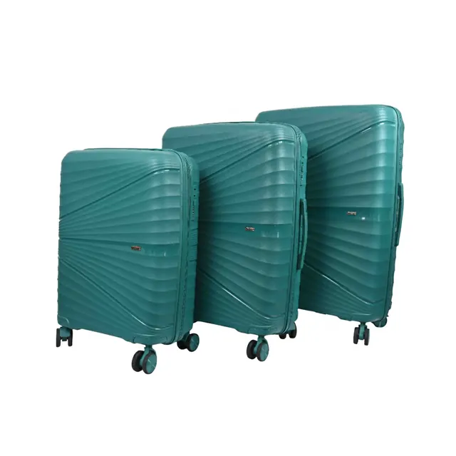 Set de 3 valises vert canard